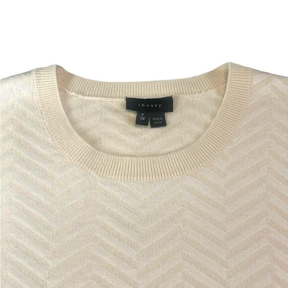 Theory Hannalor Evian Wool Blend Jacquard Sweater Sz S - Picture 4 of 8